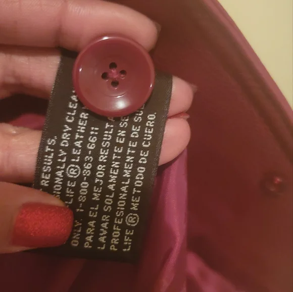 East 5th Dark Red Maroon Genuine Leather Blazer Jacket Coat Size L - Picture 8 of 8